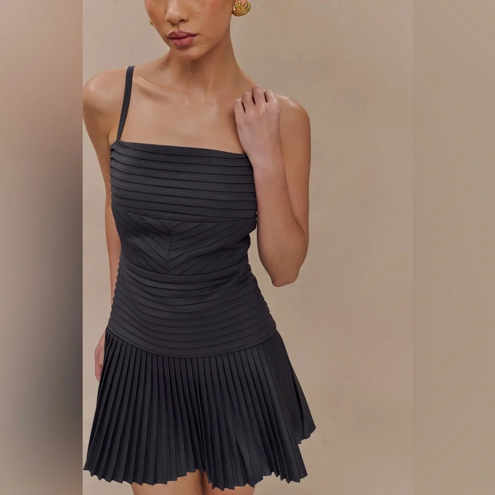 Meshki Black Strappy Mini Dress - Picture 1 of 4